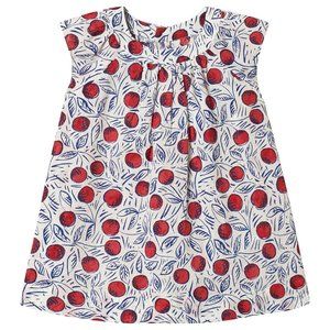 BONPOINT WHITE CHERRY PRINT DRESS 2T SS19 NWOT